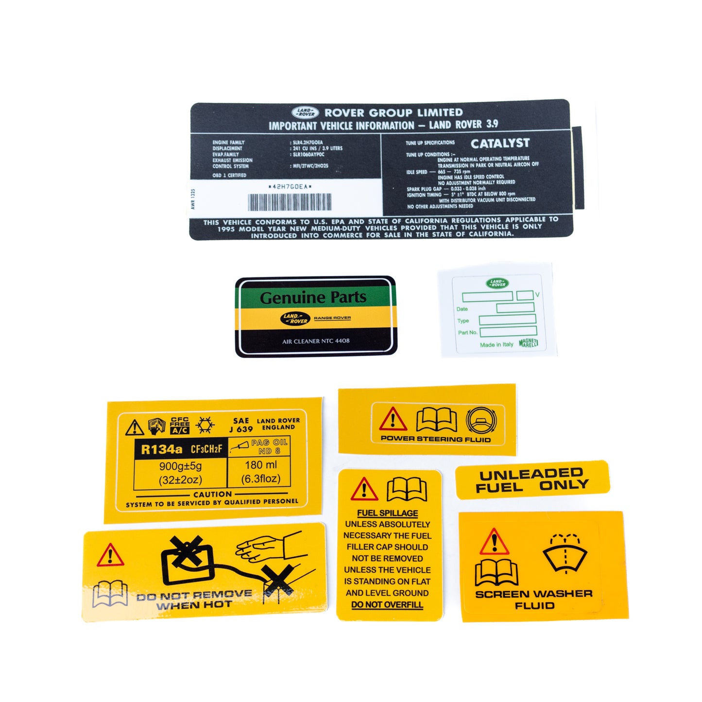 Engine Bay Sticker Kit