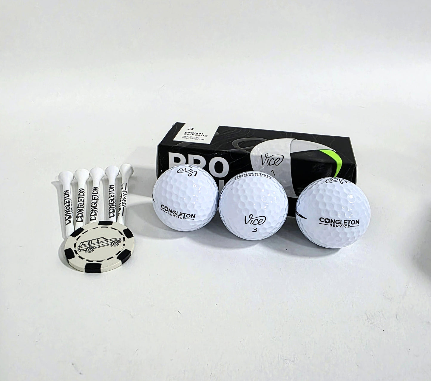 Congleton Golf Ball and Tee Set