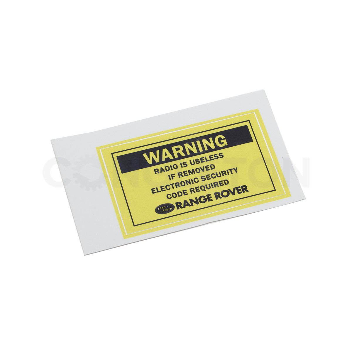 Range Rover Classic Radio Security Decal