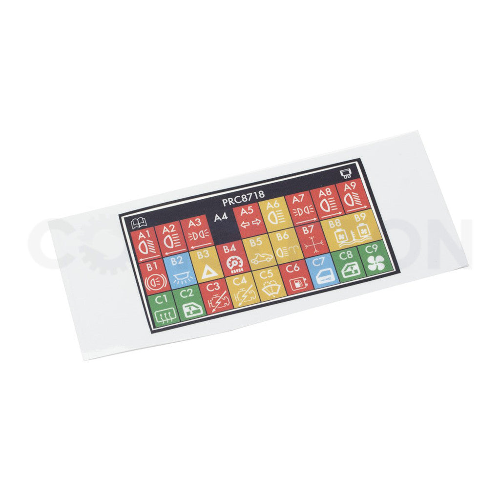 Range Rover Classic 87-94 Fusebox Diagram Decal