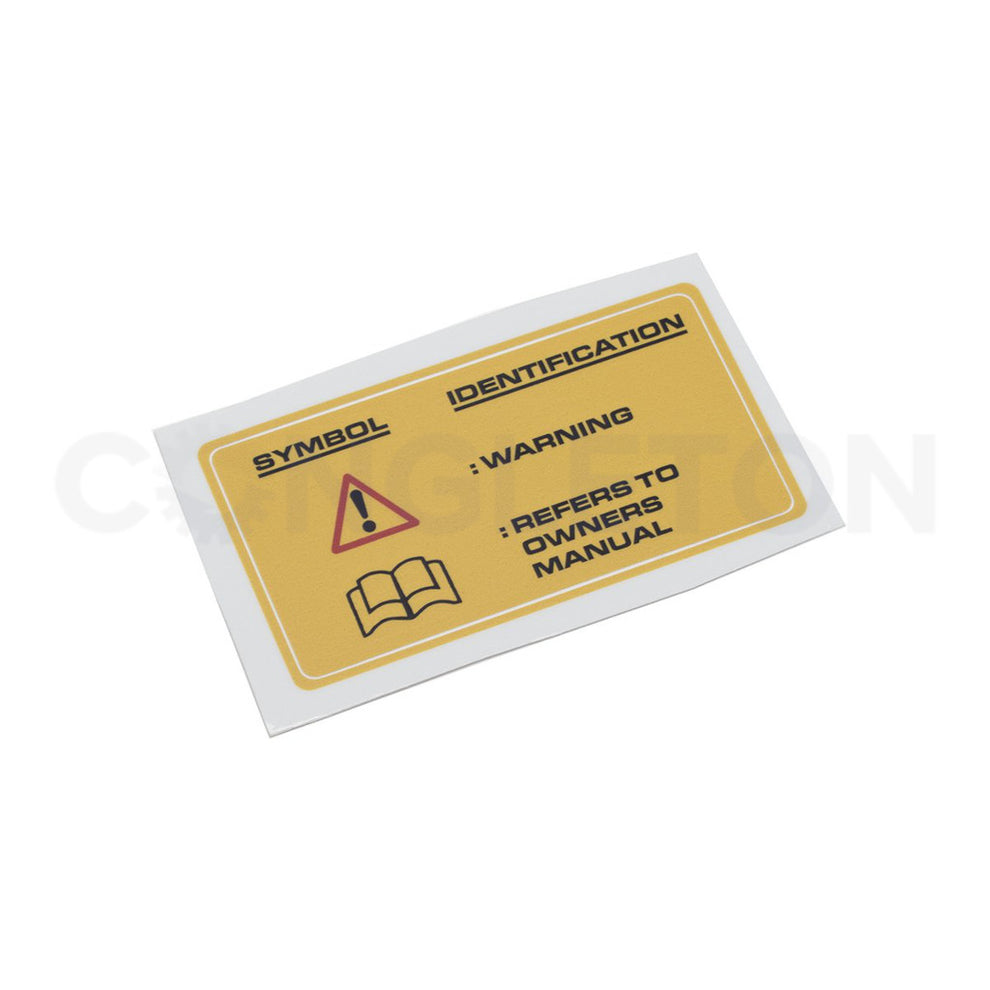 Range Rover Classic Warning Symbol ID Underbonnet Decal – Congleton Service
