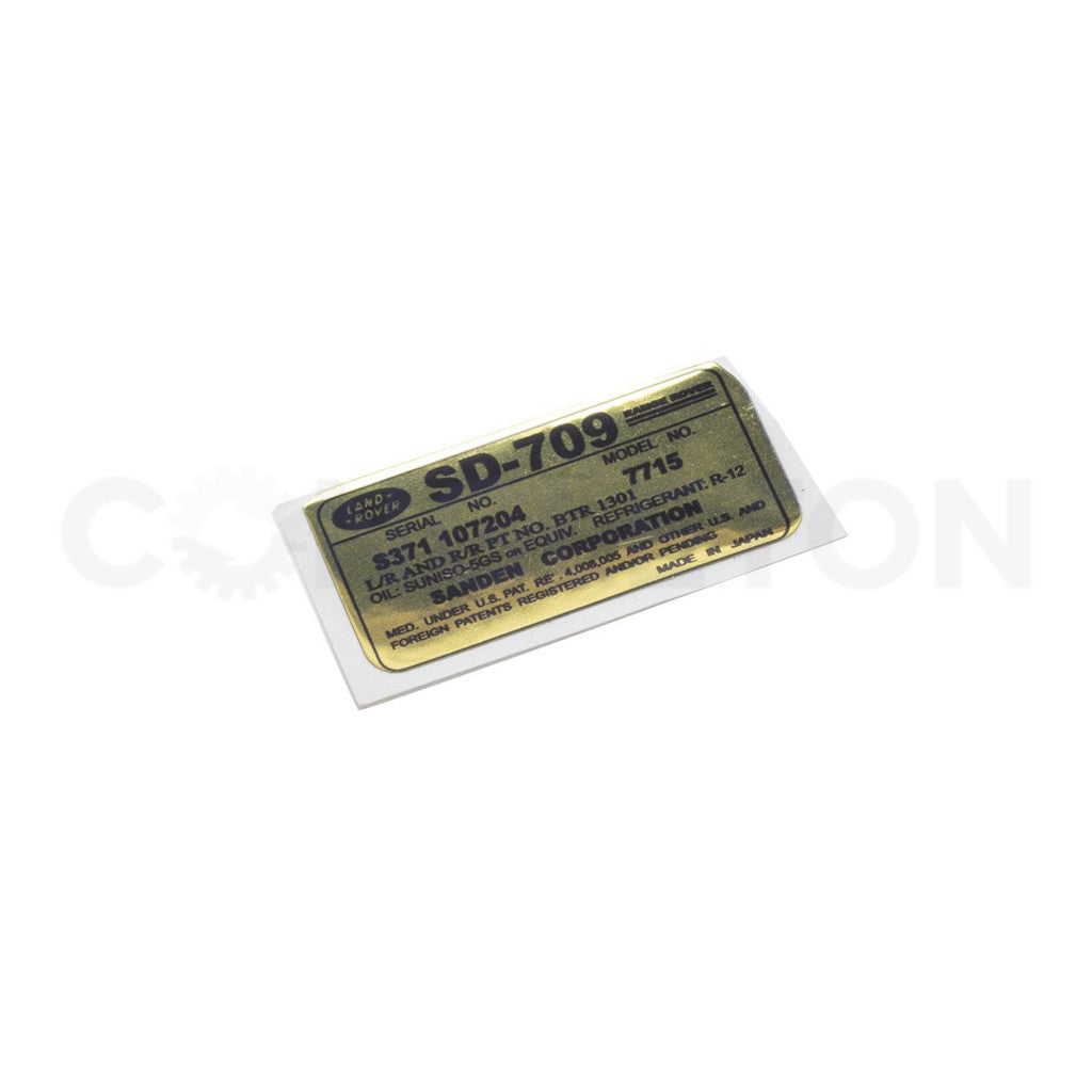 Range Rover Classic 87-94 A/C Condenser Sticker – Congleton Service